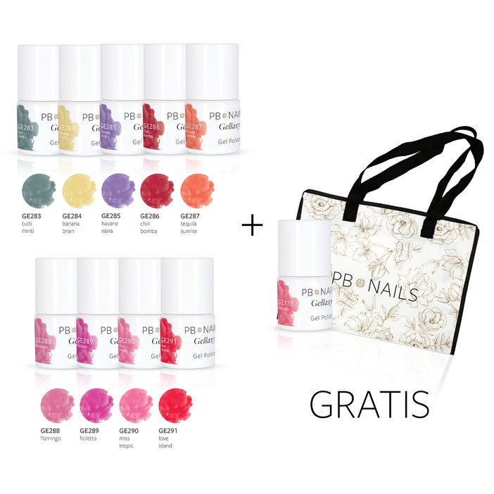 Zestaw lakierów hybrydowych Summer Goals 5ml + gratisy
